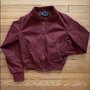 Maroon Bomber Jacket